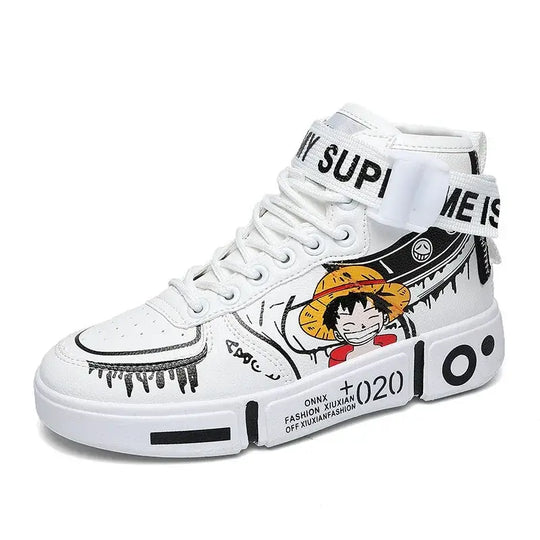 One Piece Luffy High Top Shoes Zoro Anime Sneakers