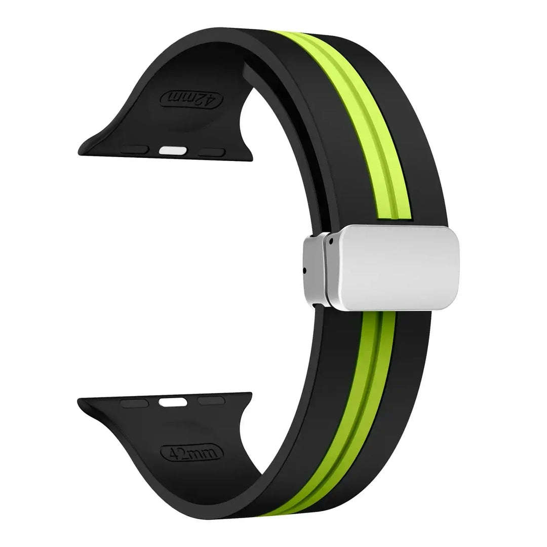 Apple Watch Silicone Strap - Durable Magnetic Closure Design
