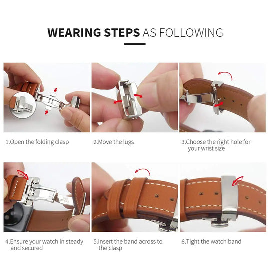 Apple Watch Leather Strap - Classic, Stylish, Comfortable