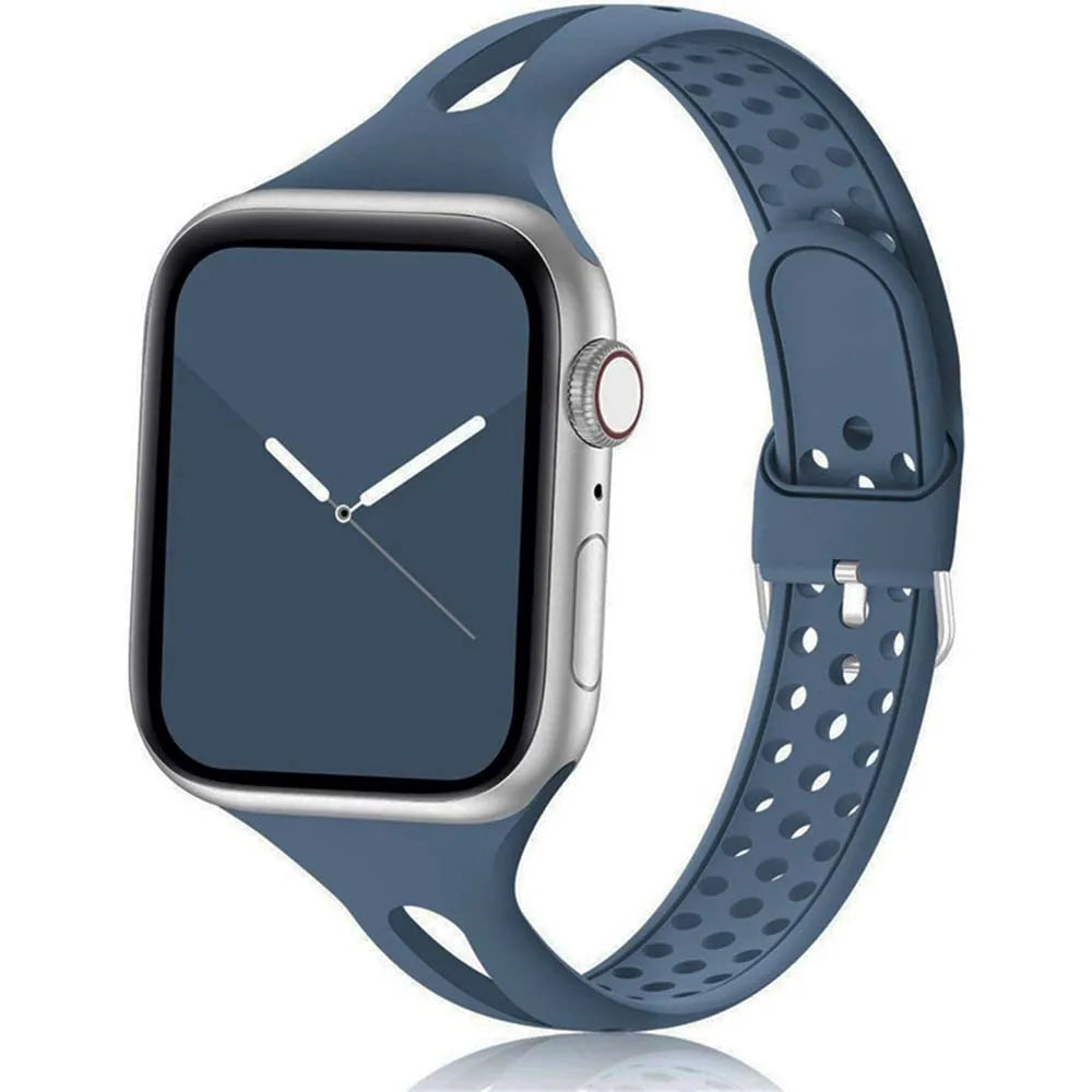 Apple Watch Silicone Strap - Soft Flexible Breathable Band