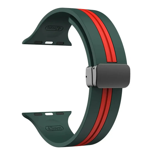 Apple Watch Silicone Strap - Durable Magnetic Closure Design