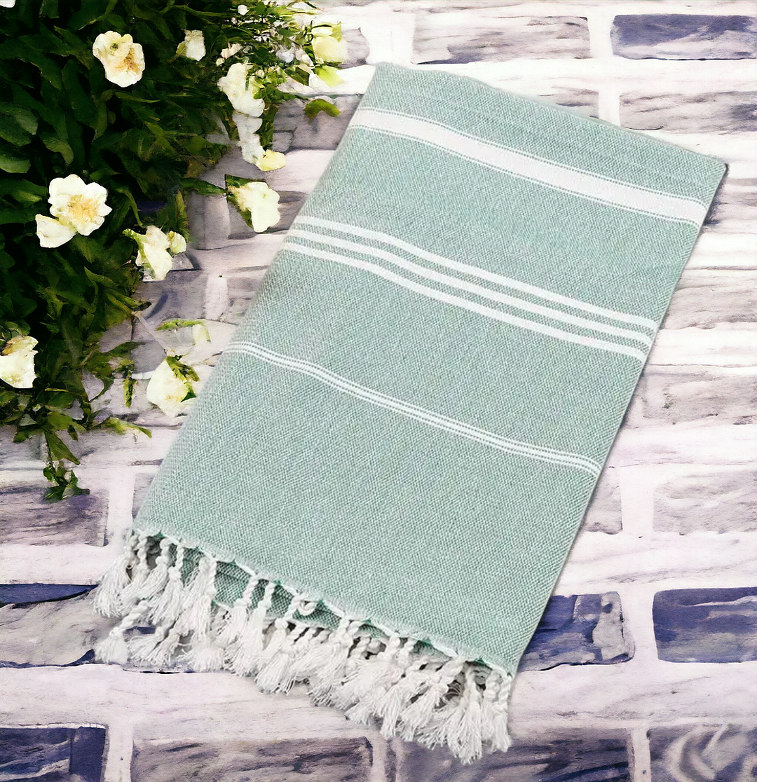 Turkish Hand Towel Oversized 100% Cotton Peshtemal Lightweight Absorbent