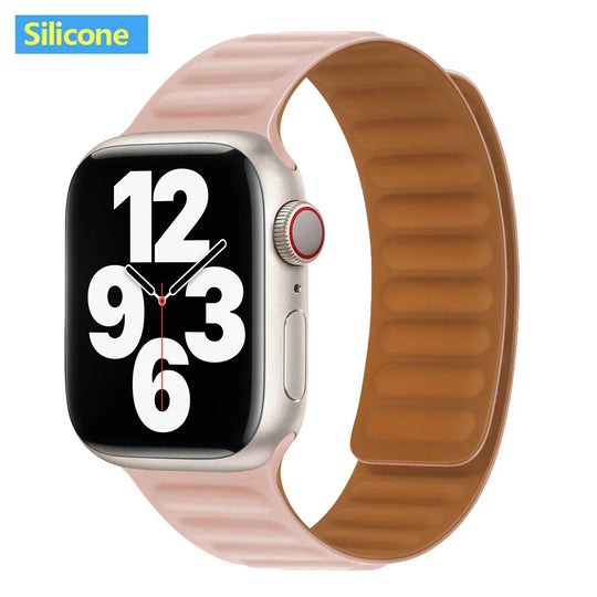 Apple Watch Leather Band - Premium Magnetic Loop Strap