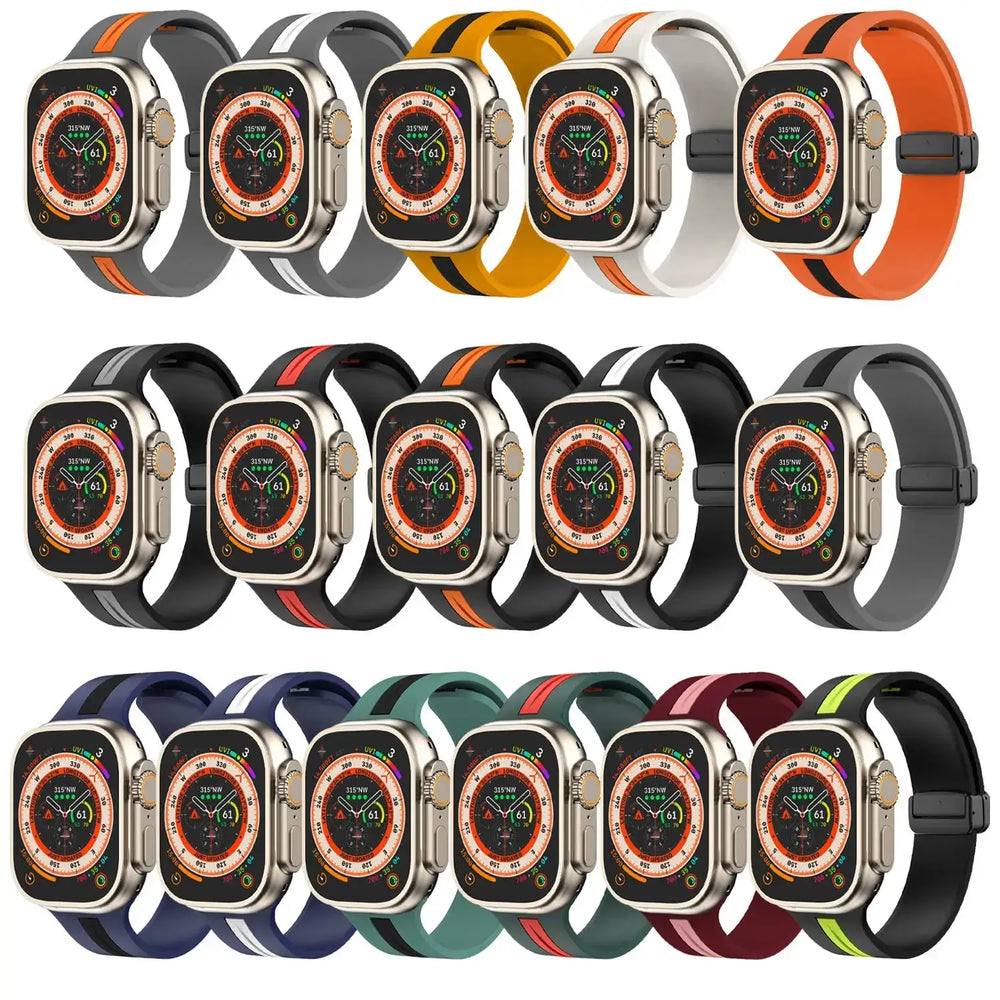 Apple Watch Silicone Strap - Durable Magnetic Closure Design