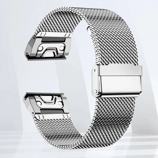 Garmin Stainless Steel Band - Durable Metal Strap Bracelet
