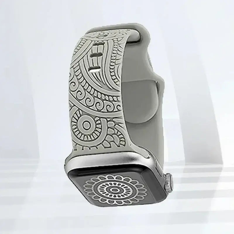 Apple Watch Silicone Strap - Stylish, Engraved Design