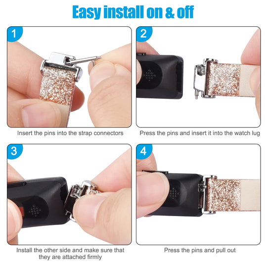 Fitbit Inspire 2, 1, HR Leather Strap - Premium Comfortable Band