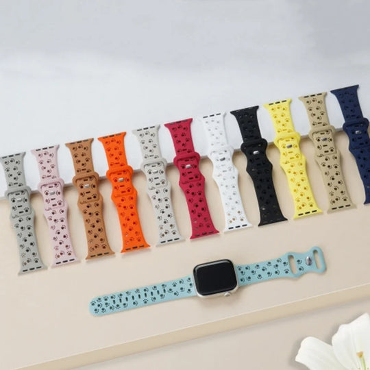 Apple Watch Silicone Strap - Soft Hollow-Out Cat Pattern