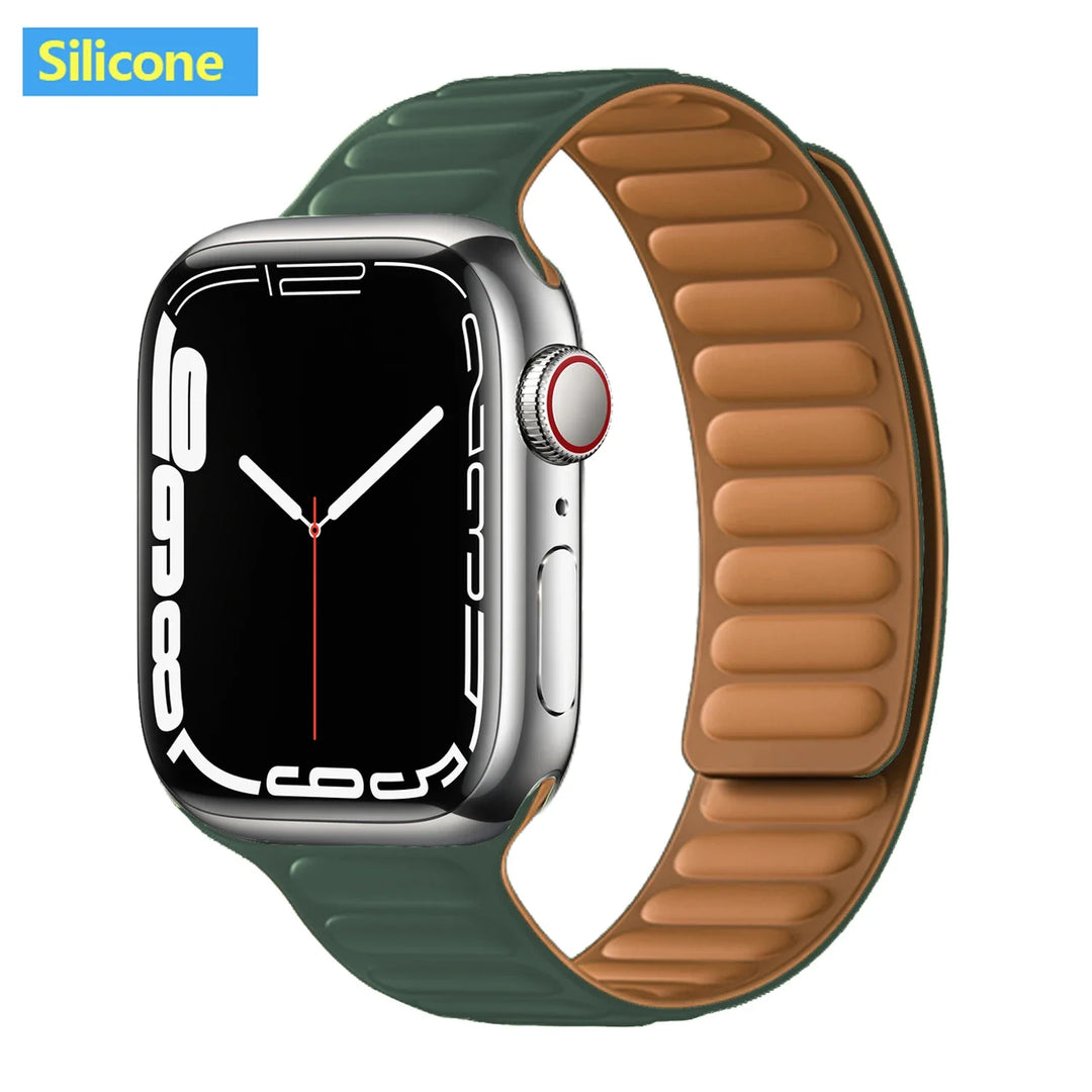 Apple Watch Leather Band - Premium Magnetic Loop Strap