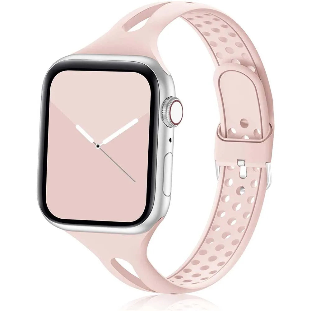 Apple Watch Silicone Strap - Soft Flexible Breathable Band