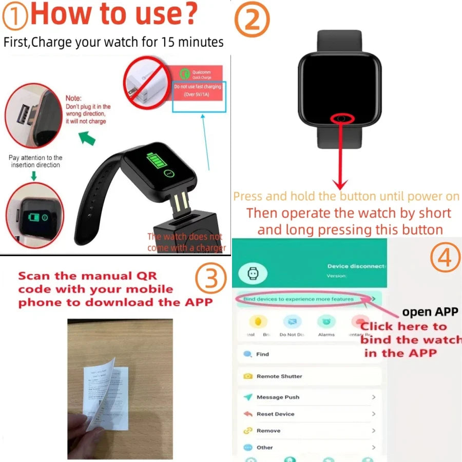 Y68 Smartwatch for All – Your Ultimate Bluetooth Fitness Buddy with Music & Heart Rate Monitor