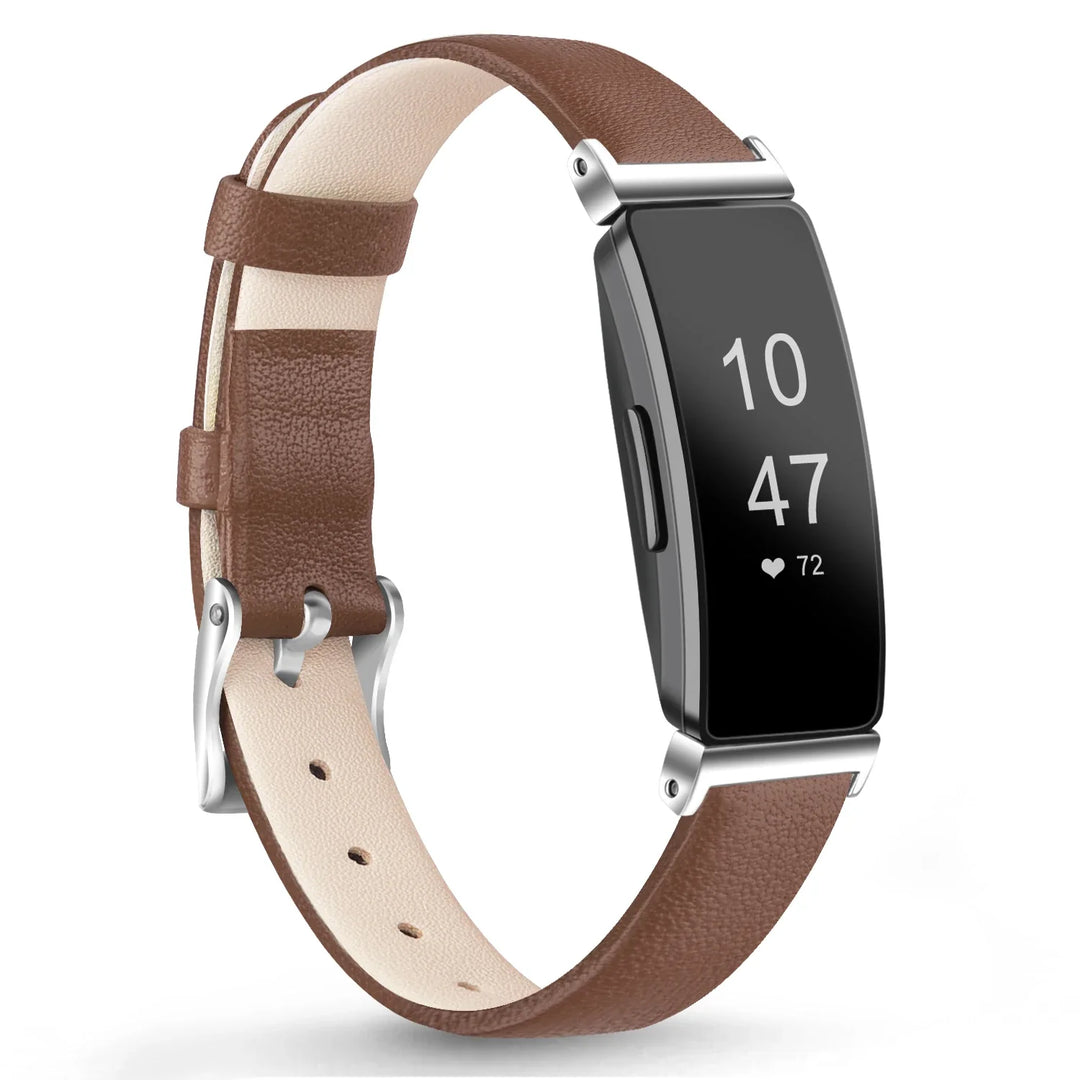 Fitbit Inspire 2, 1, HR Leather Strap - Premium Comfortable Band