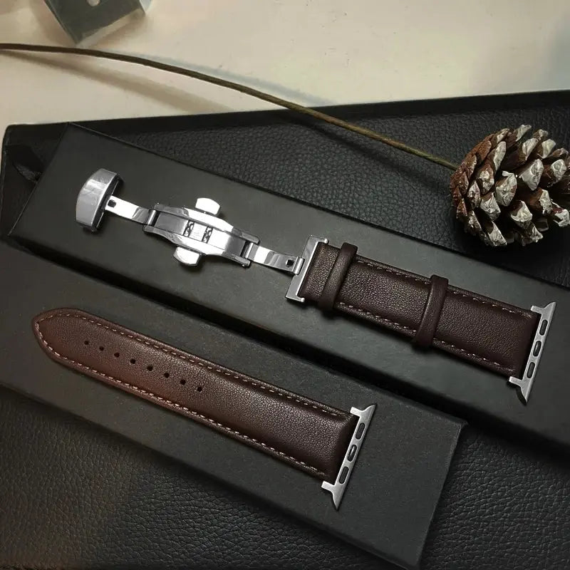 Apple Watch Genuine Leather Band - Classic Durable Strap