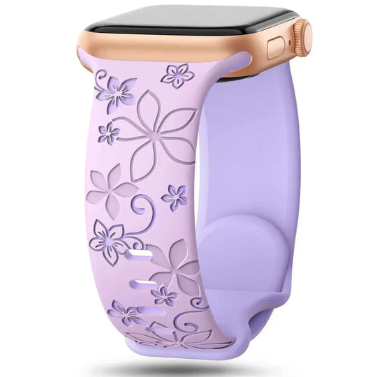 Apple Watch Silicone Band - Durable Floral Design Strap