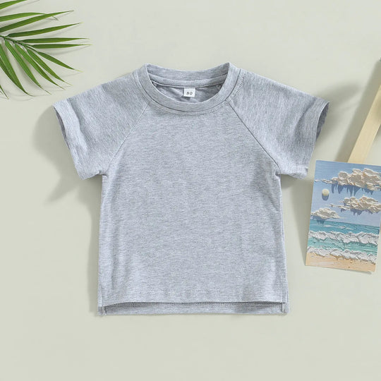 Toddler Kids Baby Girls Boys Summer Casual Tops - # BOAA11510016