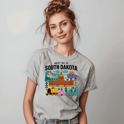 Meet Me in South Dakota T-Shirt – Retro Travel Graphic Tee