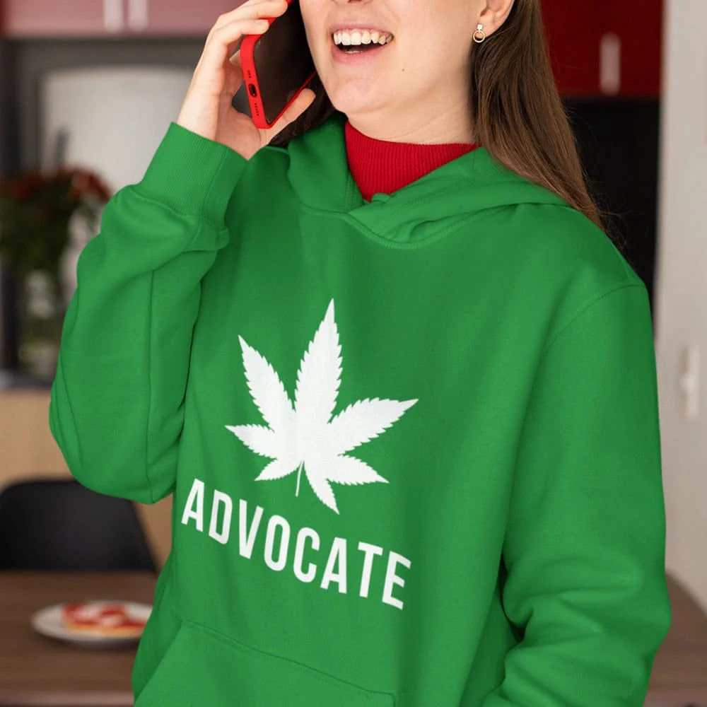 Bold Cannabis Advocate Marijuana Leaf Weed Hoodie