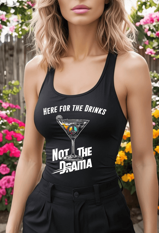 No Drama Womens Flowy Racer Back Tank Top