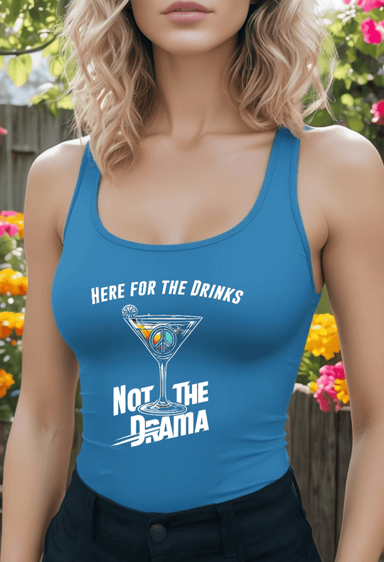 No Drama Womens Flowy Racer Back Tank Top