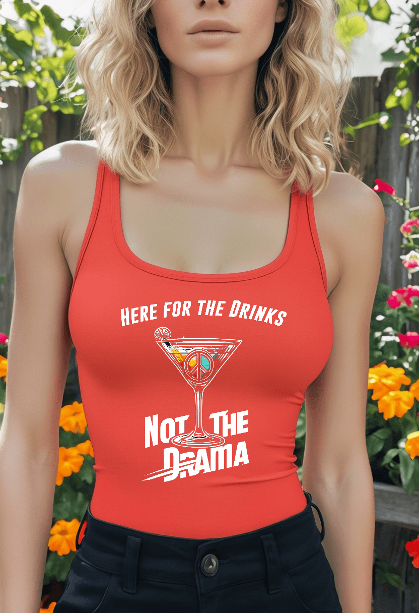 No Drama Womens Flowy Racer Back Tank Top