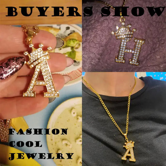 Zircon Alphabet Necklace - Personalized Pendant
