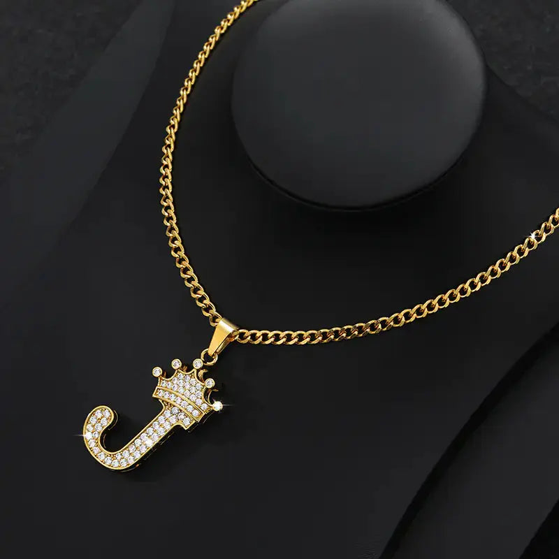 Zircon Alphabet Necklace - Personalized Pendant
