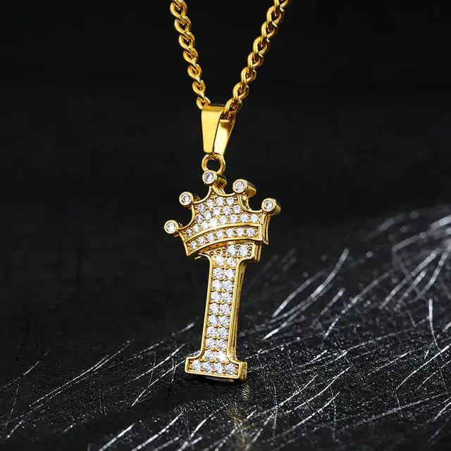 Zircon Alphabet Necklace - Personalized Pendant