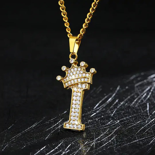 Zircon Alphabet Necklace - Personalized Pendant