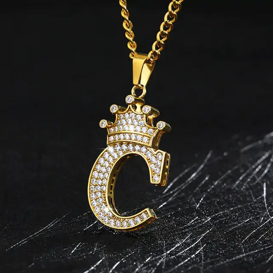 Zircon Alphabet Necklace - Personalized Pendant