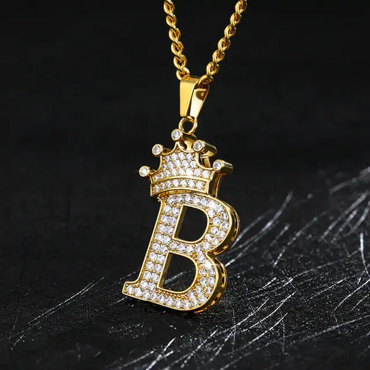 Zircon Alphabet Necklace - Personalized Pendant