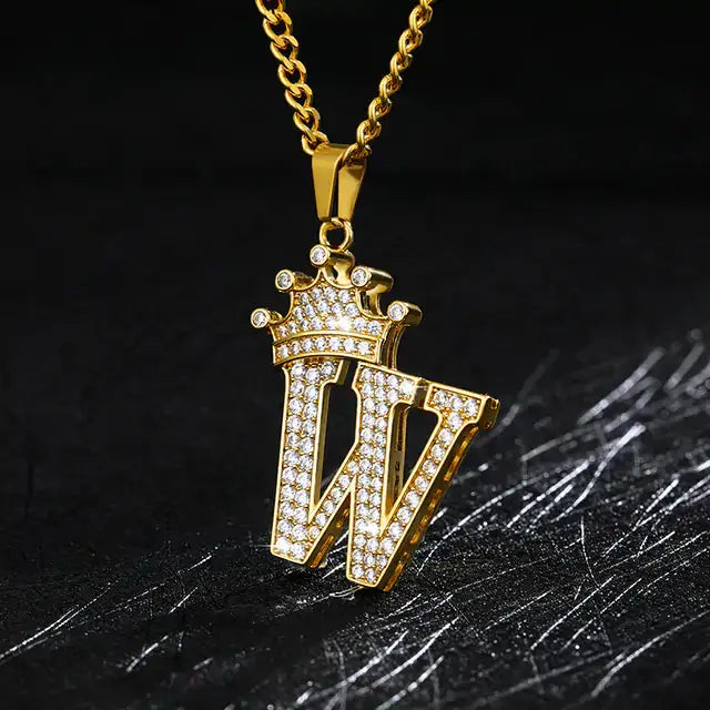 Zircon Alphabet Necklace - Personalized Pendant