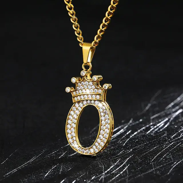 Zircon Alphabet Necklace - Personalized Pendant
