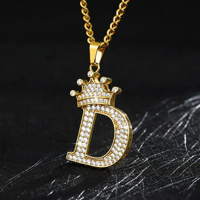 Zircon Alphabet Necklace - Personalized Pendant