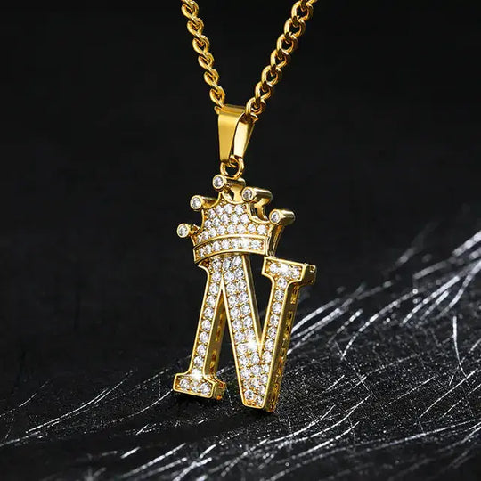 Zircon Alphabet Necklace - Personalized Pendant