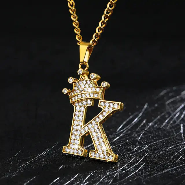 Zircon Alphabet Necklace - Personalized Pendant