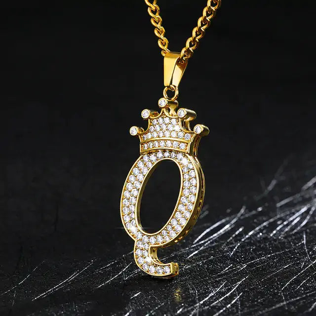 Zircon Alphabet Necklace - Personalized Pendant