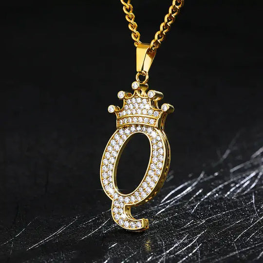 Zircon Alphabet Necklace - Personalized Pendant