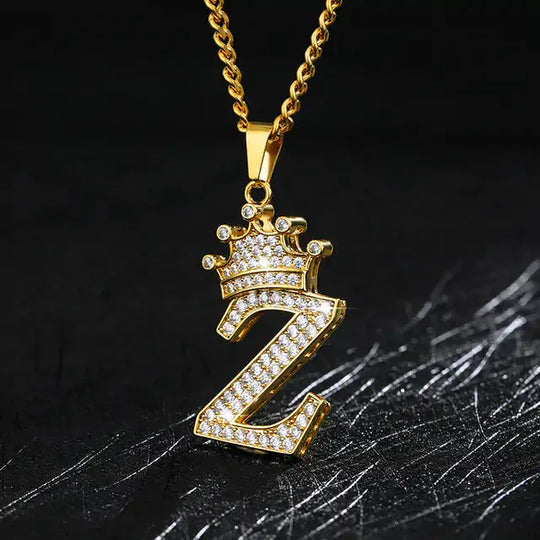 Zircon Alphabet Necklace - Personalized Pendant