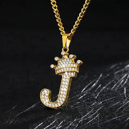 Zircon Alphabet Necklace - Personalized Pendant