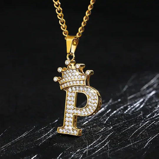 Zircon Alphabet Necklace - Personalized Pendant