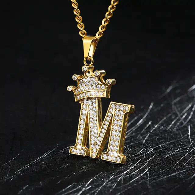 Zircon Alphabet Necklace - Personalized Pendant