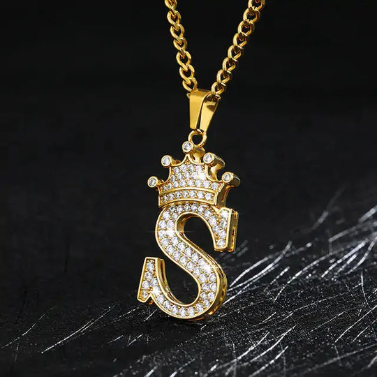 Zircon Alphabet Necklace - Personalized Pendant