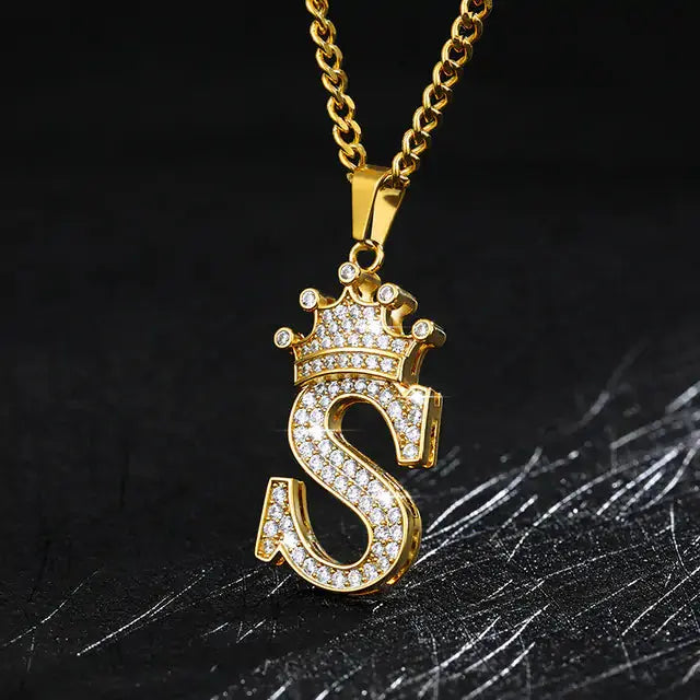 Zircon Alphabet Necklace - Personalized Pendant