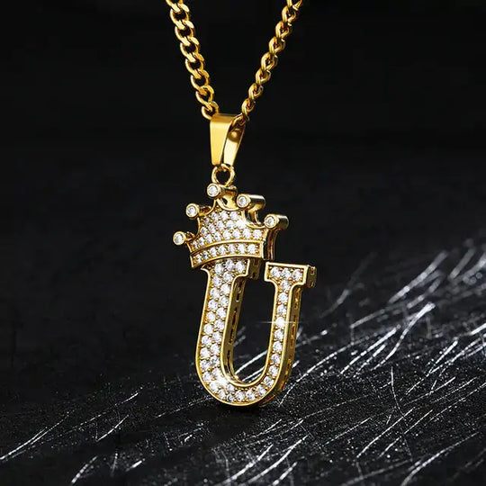 Zircon Alphabet Necklace - Personalized Pendant