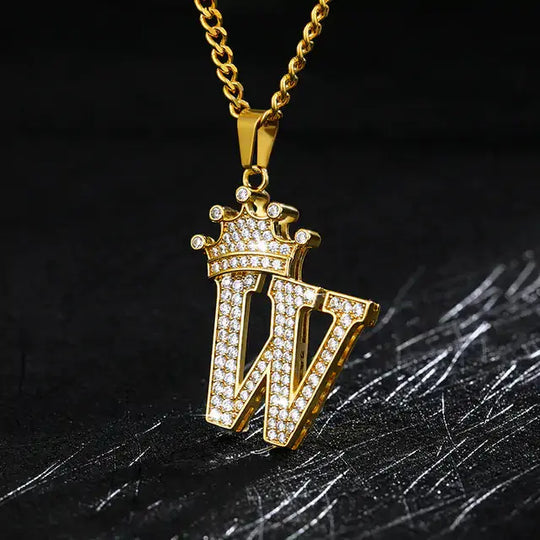 Zircon Alphabet Necklace - Personalized Pendant