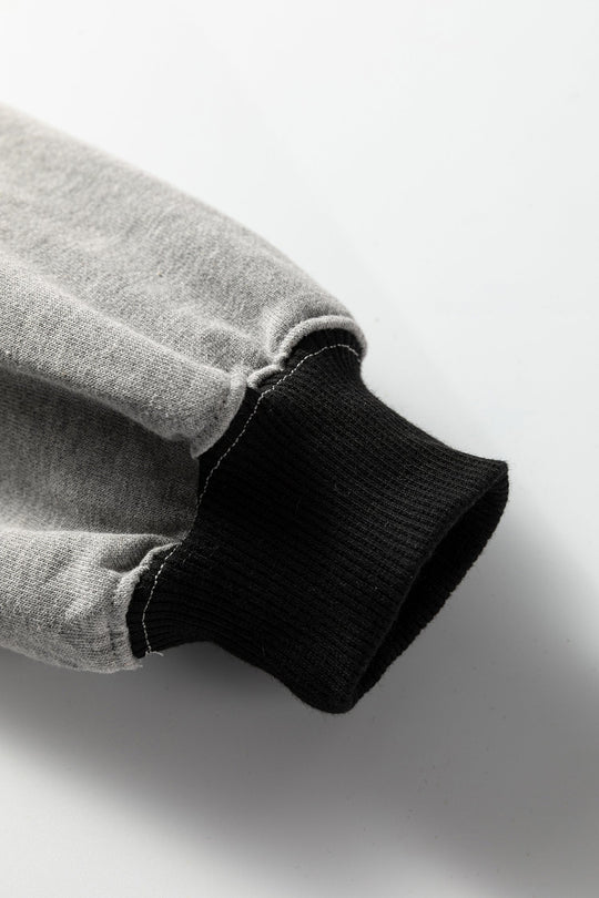 Colorblock Crewneck Henley Sweatshirt