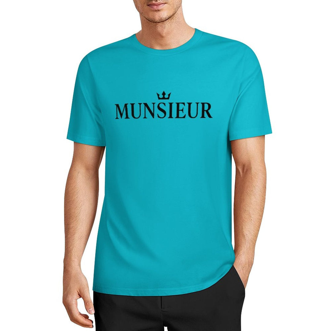 Munsieur Summer Signature Tee for Men Cotton Comfortable