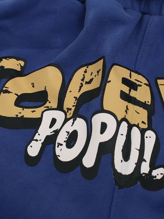 Men's Letter Drawstring Shorts