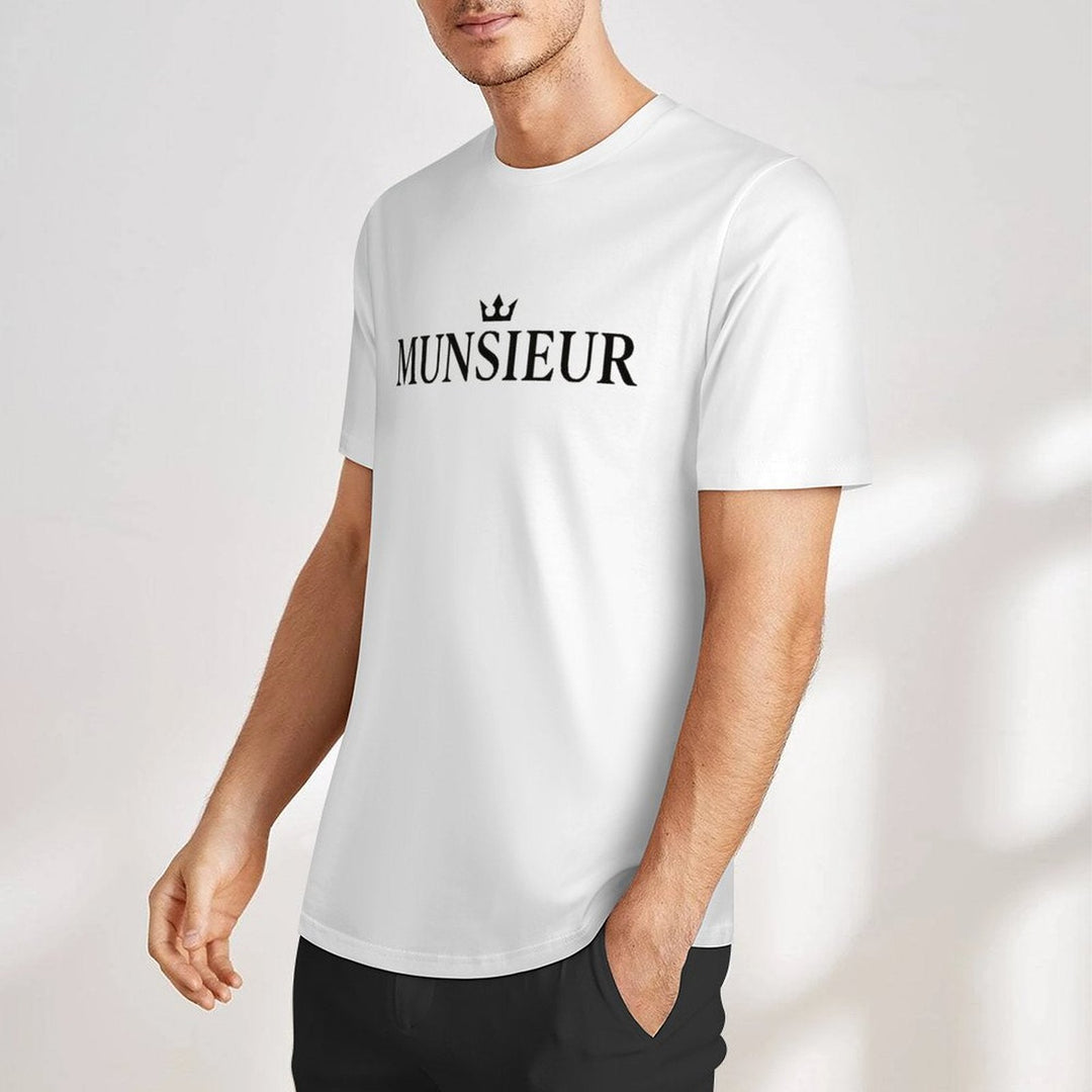 Munsieur Summer Signature Tee for Men Cotton Comfortable