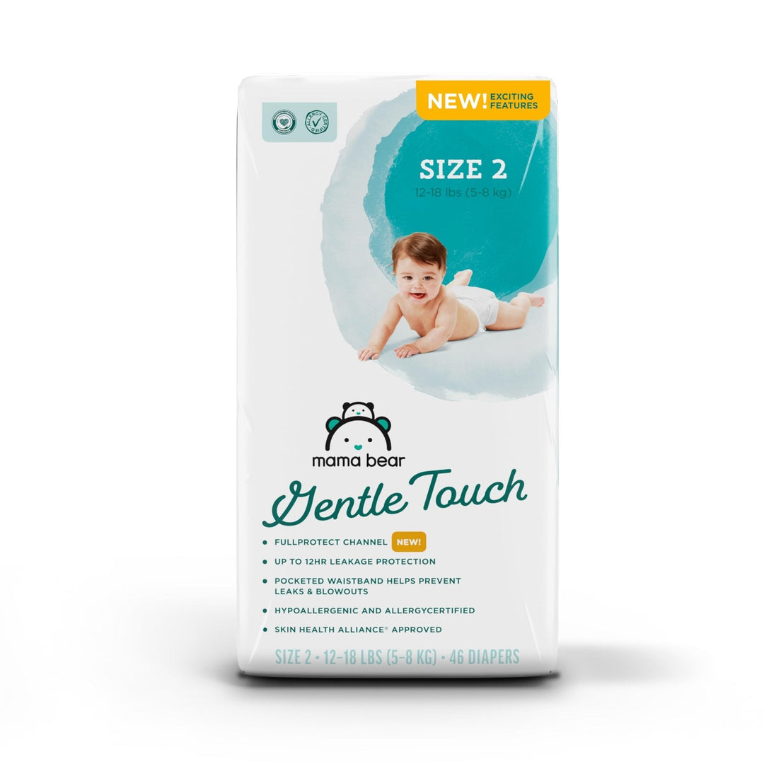 Amazon Brand - Mama Bear Gentle Touch Diapers, Size 5, 132 Count (4 packs of 33)